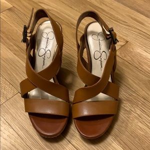 Jessica Simpson Brown Wedges